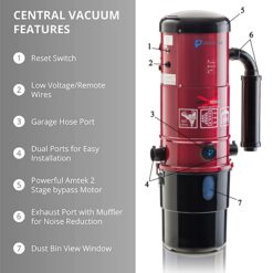 Prolux HEPA Filter Residential Bagless Central Vacuum