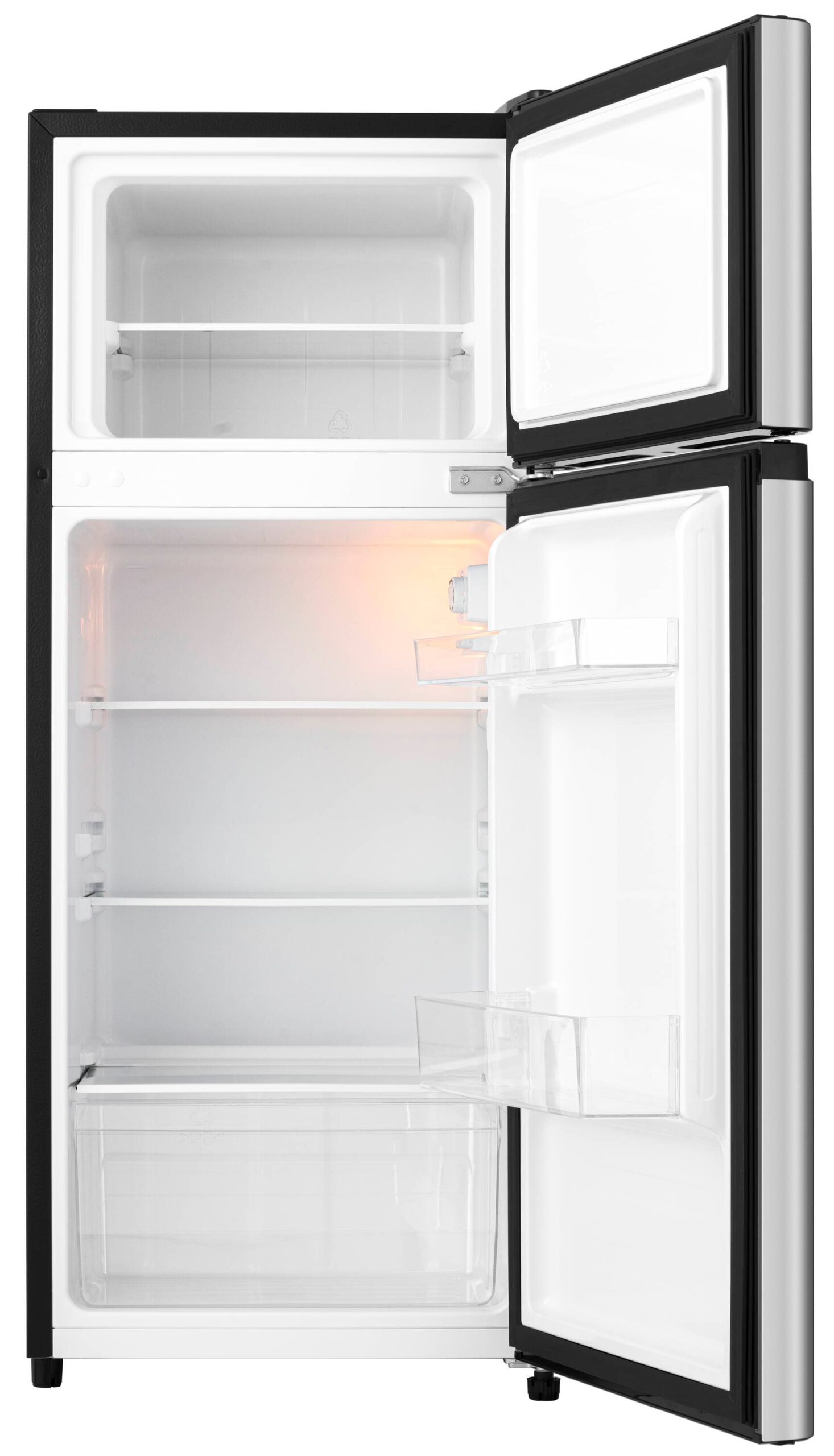 Hisense 4.4-cu ft Mini Fridge with Freezer ( Silver ) ENERGY STAR