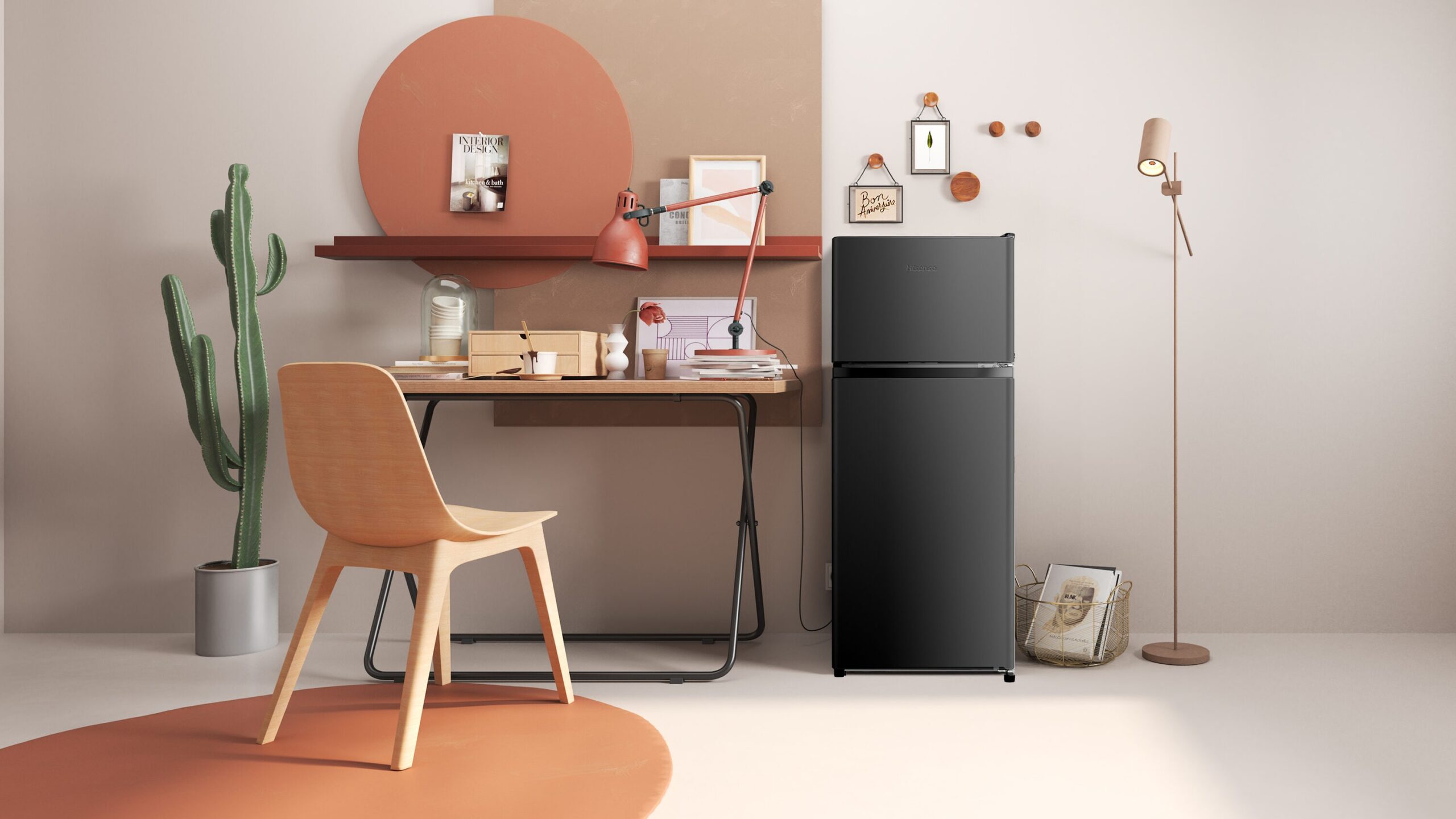 Hisense 4.4-Cu. Feet Mini Fridge with Freezer ( Black ) ENERGY STAR