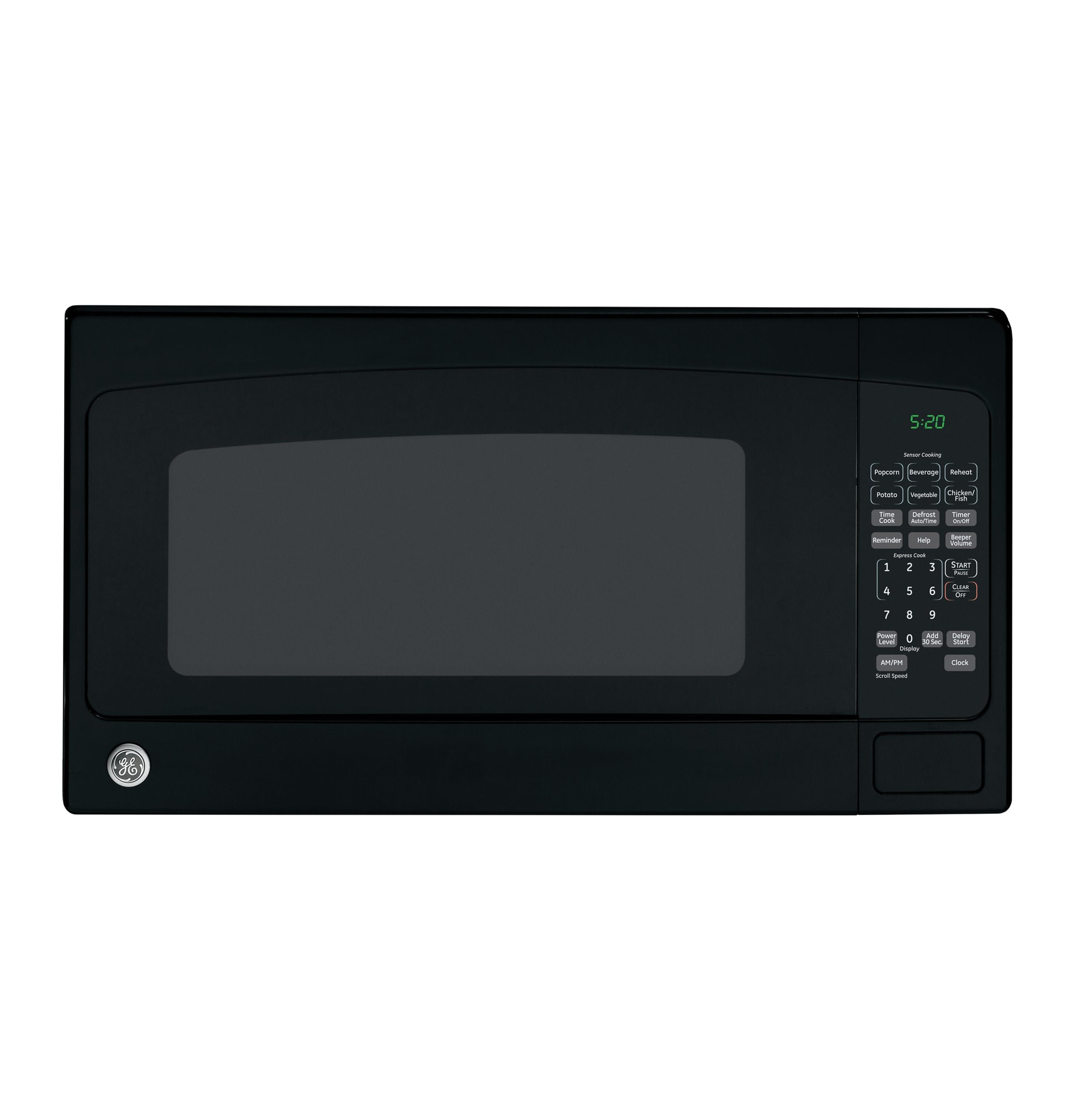 GE 2.0-cu ft Large (Greater than 1.5-cu ft) 1200 -Watt Sensor Cooking Controls Countertop Microwave ( Black )