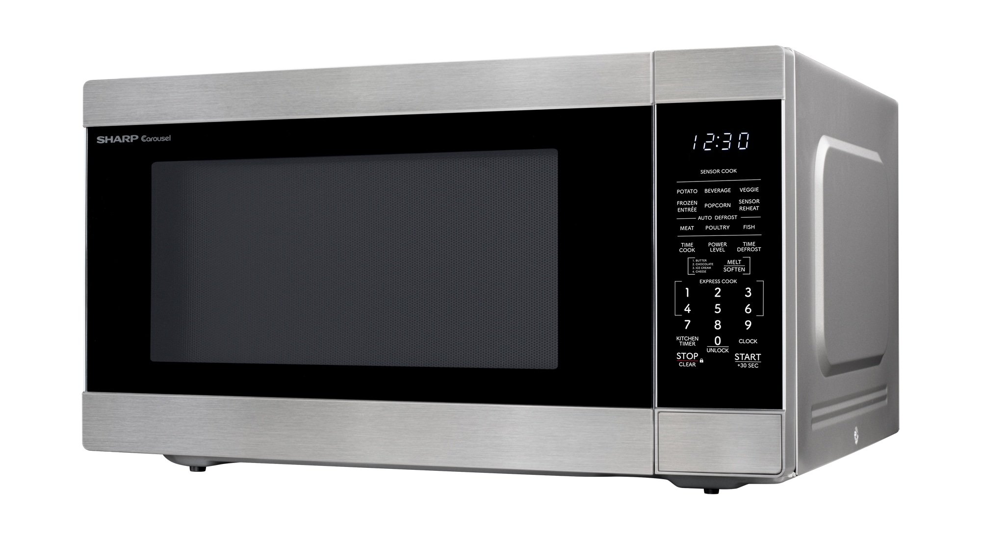 Sharp 2.2-cu ft Large (Greater than 1.5-cu ft) 1200 -Watt Sensor Cooking Controls Countertop Microwave ( Stainless Steel )