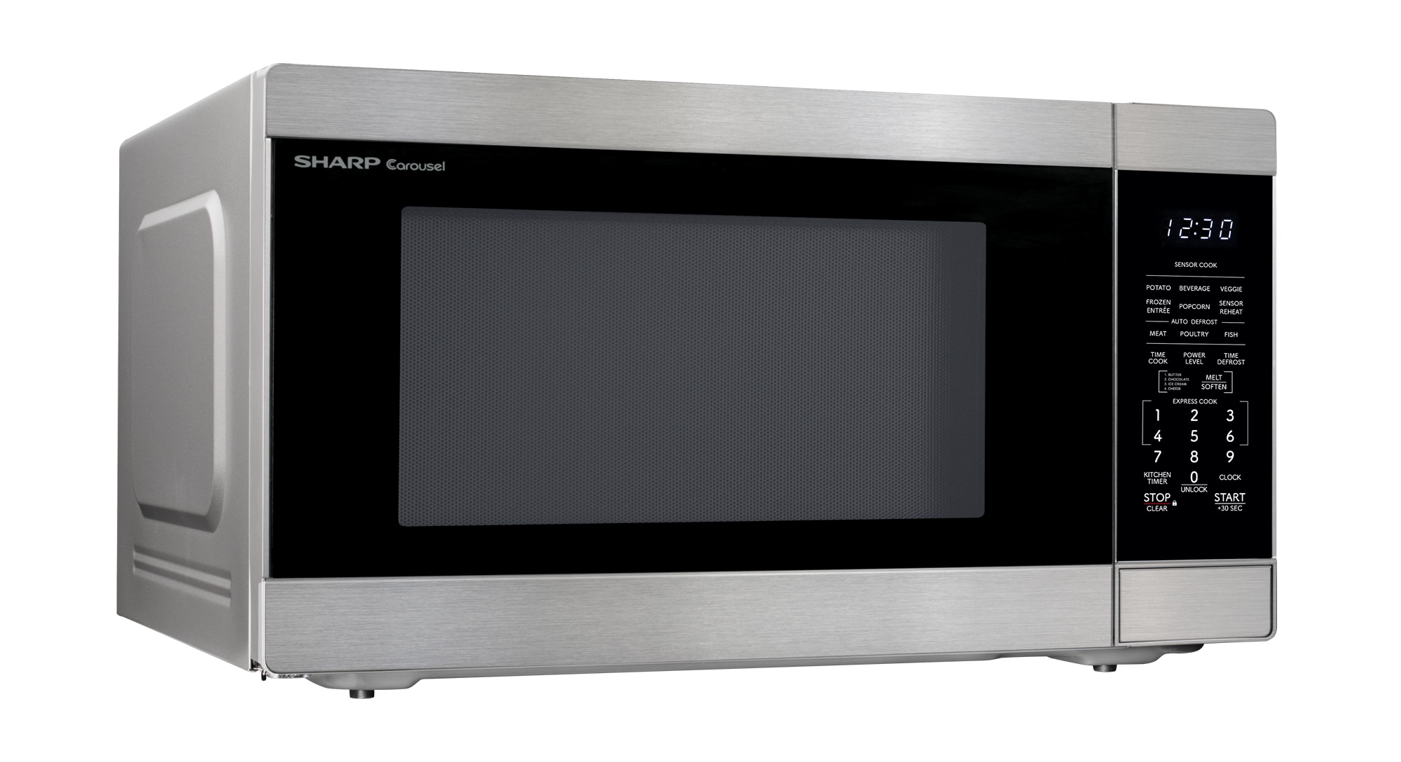 Sharp 2.2-cu ft Large (Greater than 1.5-cu ft) 1200 -Watt Sensor Cooking Controls Countertop Microwave ( Stainless Steel )