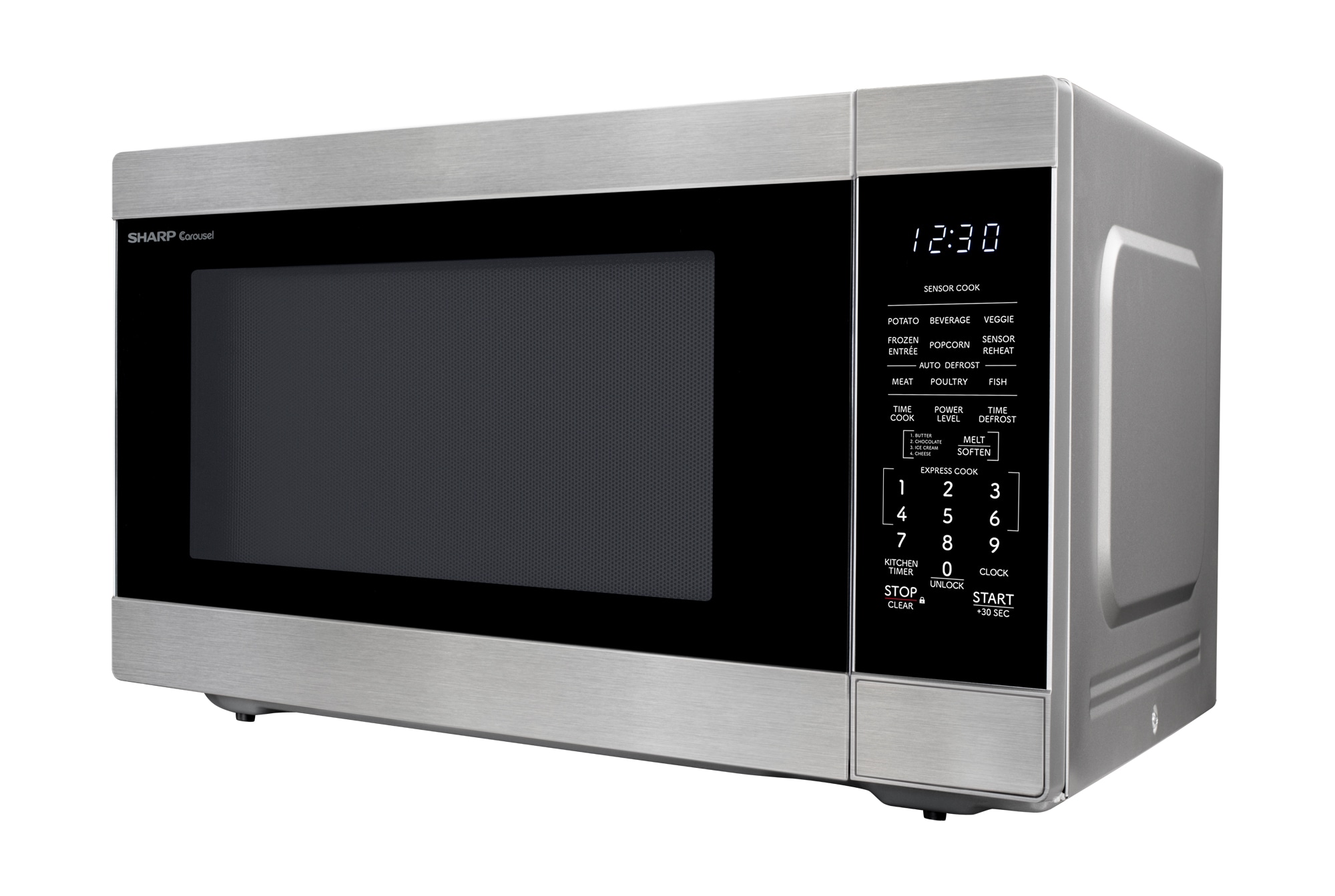 Sharp 2.2-cu ft Large (Greater than 1.5-cu ft) 1200 -Watt Sensor Cooking Controls Countertop Microwave ( Stainless Steel )