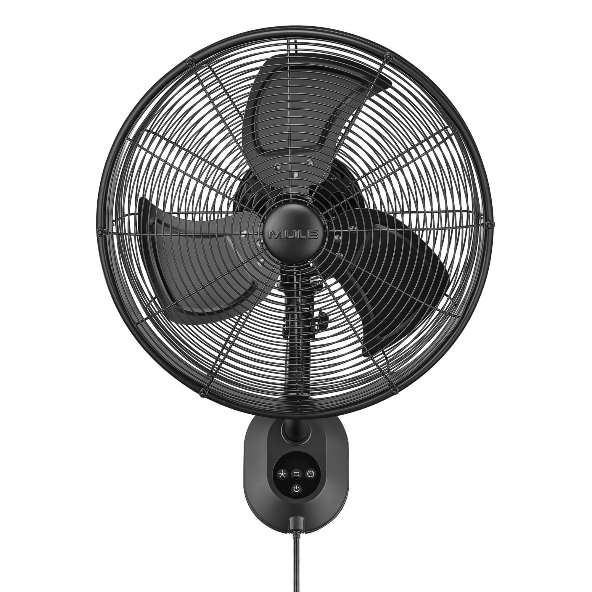 MULE 18-in Oscillation Indoor or Outdoor Black Wall Mounted Fan