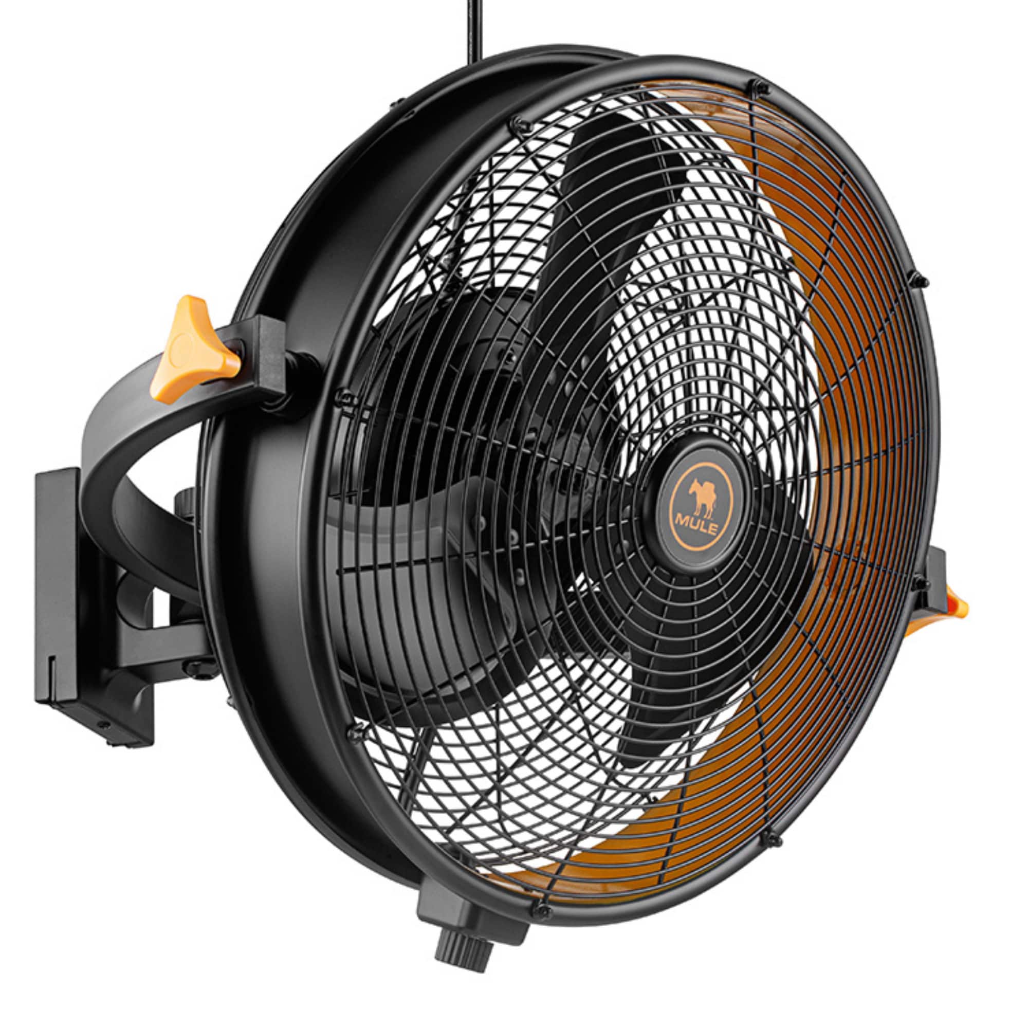 MULE 18-Inches Indoor or Outdoor Black Wall Mounted Fan