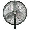 Hurricane 20-Inches Oscillation Indoor Black Wall Mounted Fan