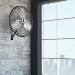 Hurricane 20-Inches Oscillation Indoor Black Wall Mounted Fan