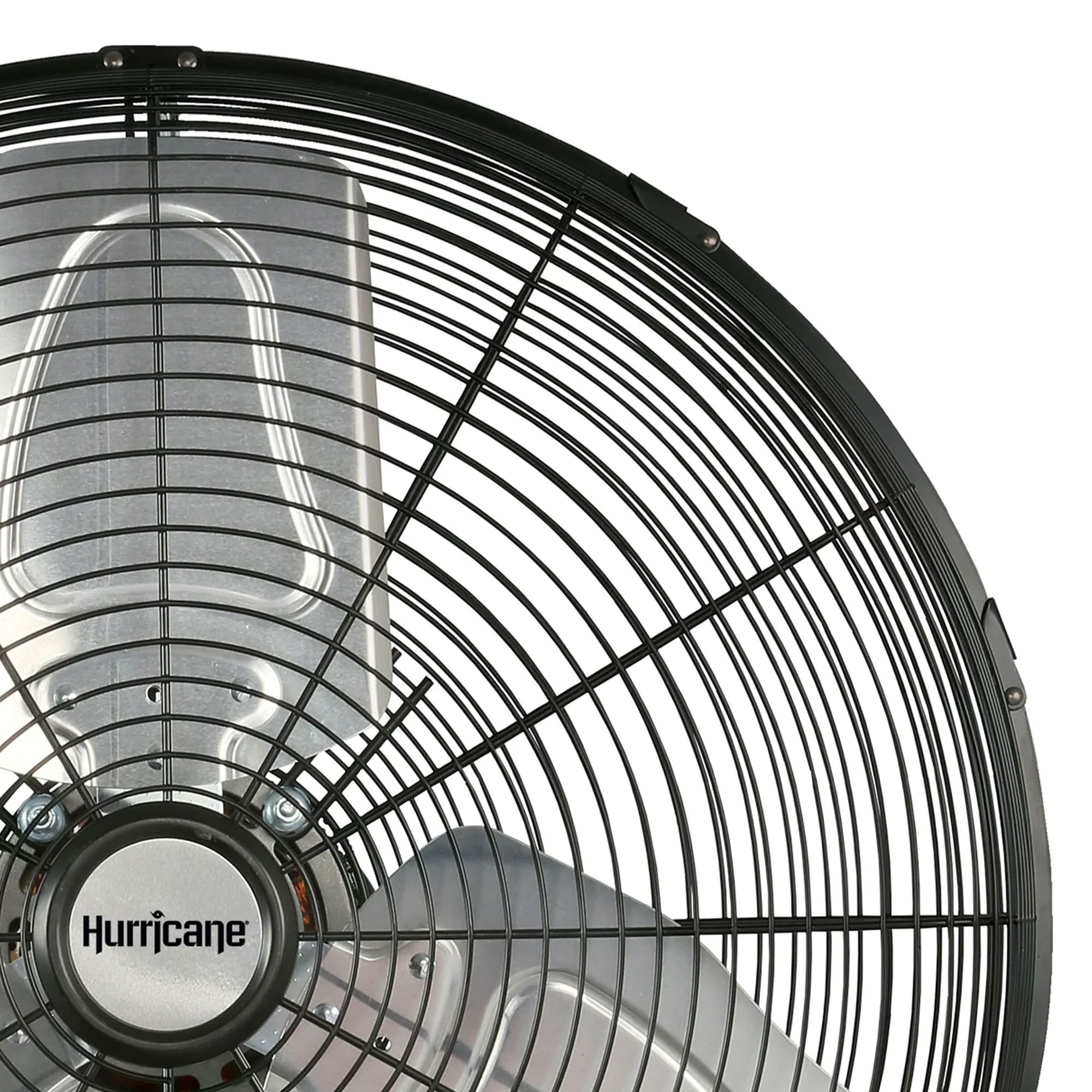 Hurricane 20-Inches Oscillation Indoor Black Wall Mounted Fan