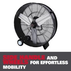 Ecomax 36-in 120 -Volt High Velocity Indoor/Outdoor Black Industrial Fan