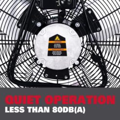 Ecomax 36-in 120 -Volt High Velocity Indoor/Outdoor Black Industrial Fan