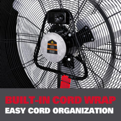 Ecomax 36-in 120 -Volt High Velocity Indoor/Outdoor Black Industrial Fan