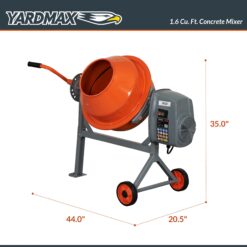 YARDMAX 4.0 CU FT concrete mixer 4.0-Cu. Feet 0.68 -HP Concrete Mixers