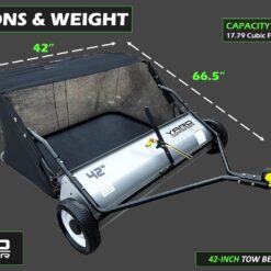 Yard Commander Lawn Sweeper 42-Inches 17.79-Cu. Feet Tow Lawn Sweeper