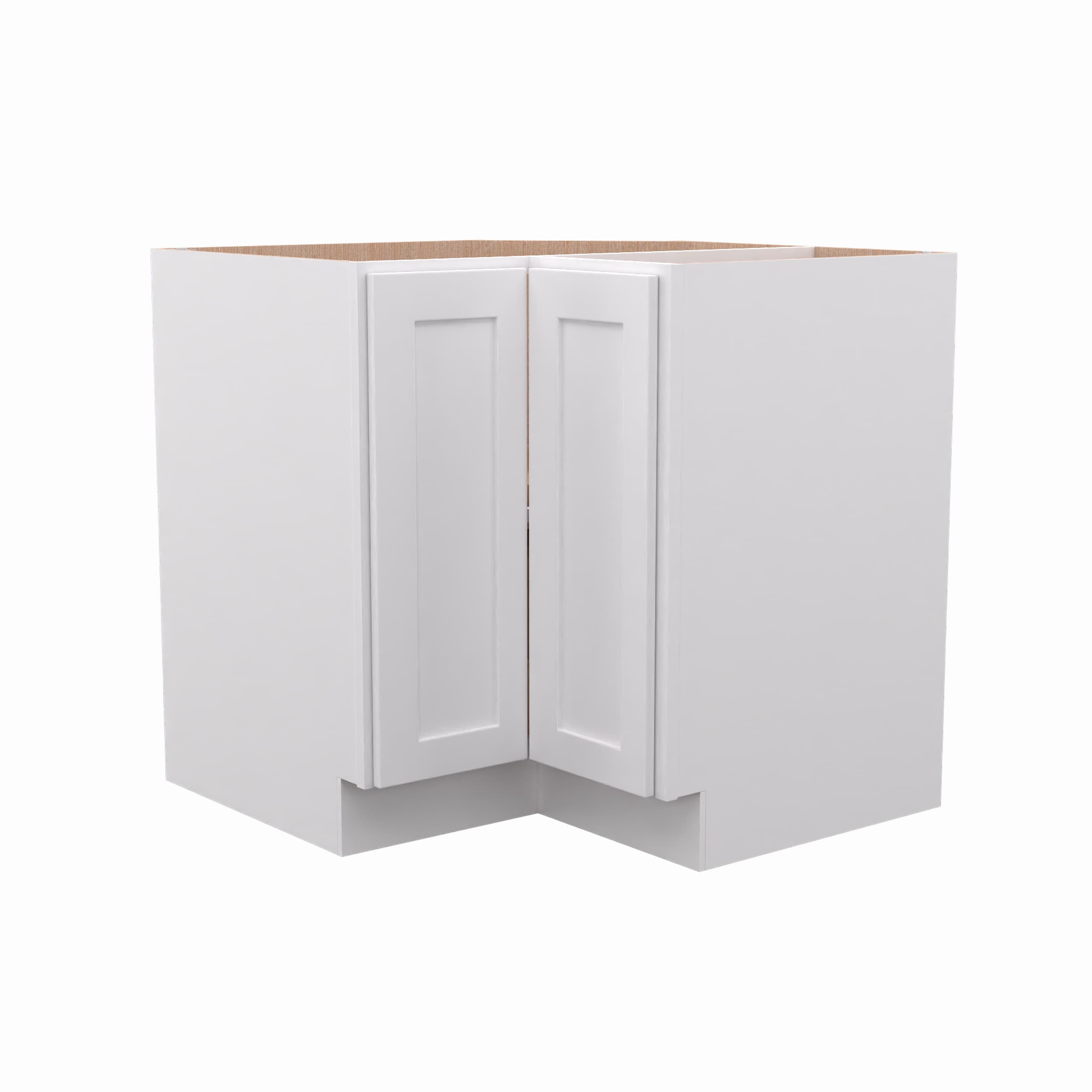 RELIABILT Fairplay 36.00-in W x 34.5-in H x 24-in D White Lazy susan Corner base Ready to assemble Plywood Cabinet (Recessed Panel Shaker)