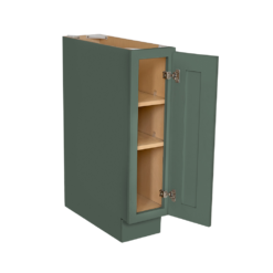 RELIABILT Monroe 9-in W x 34.5-in H x 24-in D Basil Green Base Ready to assemble Plywood Cabinet ( Recessed panel Shaker )