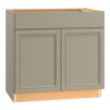 Diamond NOW Wintucket 36-in W x 35-in H x 23.75-in D Cloud Gray Base Fully assembled Cabinet ( Recessed panel Square )