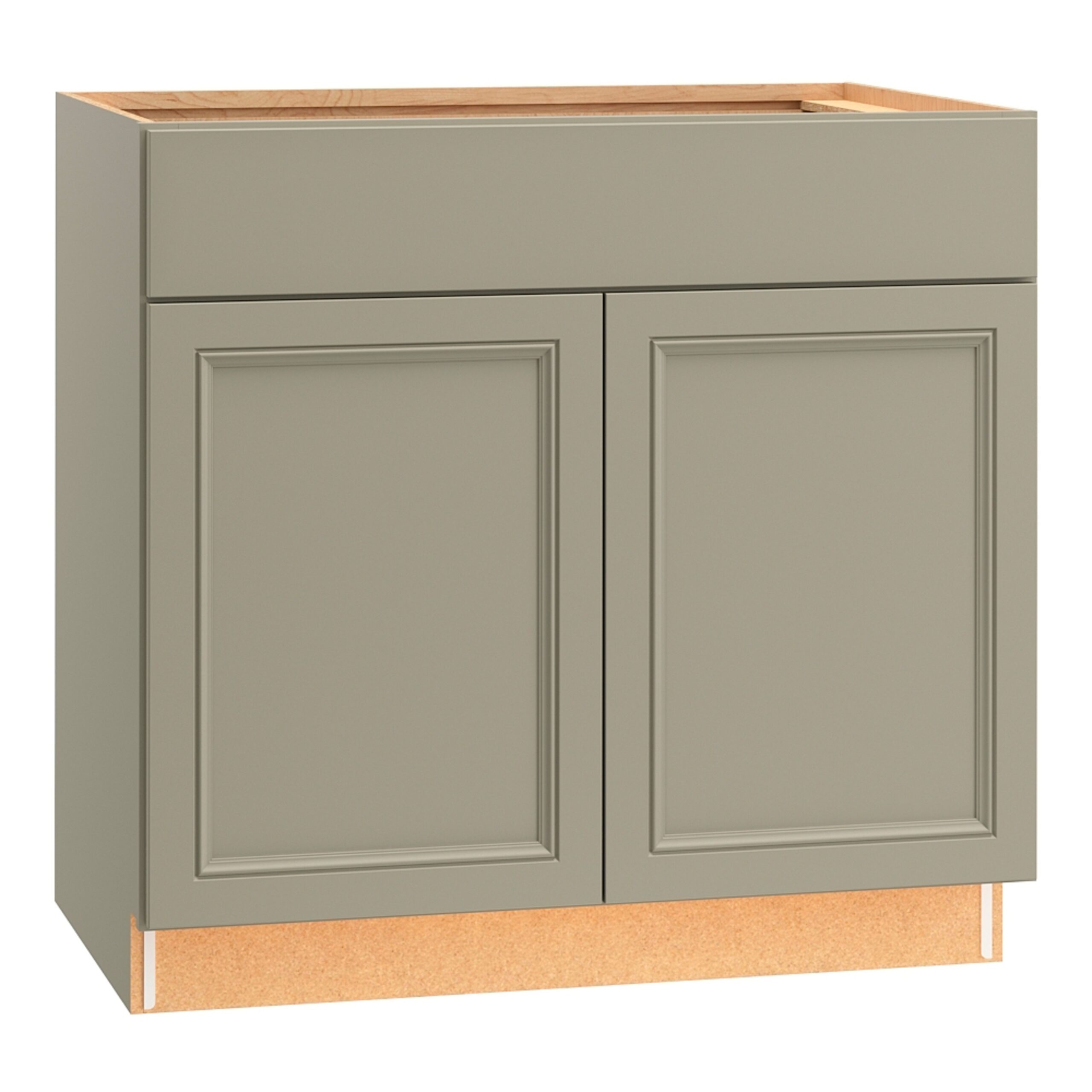 Diamond NOW Wintucket 36-in W x 35-in H x 23.75-in D Cloud Gray Sink Base Fully assembled Cabinet ( Recessed panel Square )