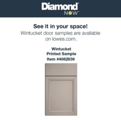 Diamond NOW Wintucket 36-in W x 35-in H x 23.75-in D Cloud Gray Sink Base Fully assembled Cabinet ( Recessed panel Square )