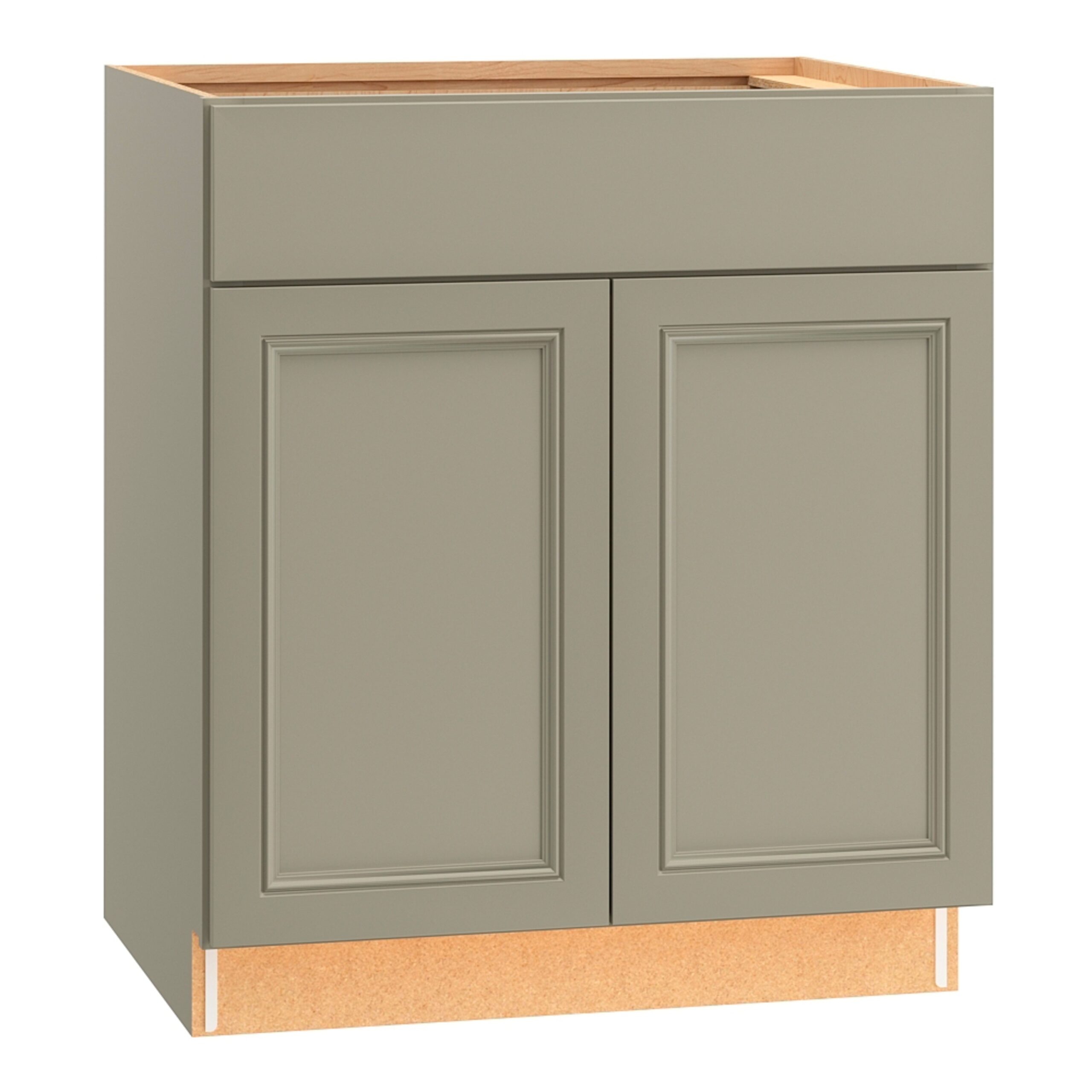 Diamond NOW Wintucket 30-in W x 35-in H x 23.75-in D Cloud Gray Base Fully assembled Cabinet ( Recessed panel Square )