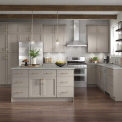 Diamond NOW Wintucket 30-in W x 35-in H x 23.75-in D Cloud Gray Base Fully assembled Cabinet ( Recessed panel Square )