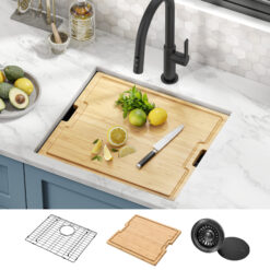 Kraus Kore Undermount 21-Inches x 19-Inches Stainless steel Single bowl 16 -Gauge Workstation Kitchen Sink