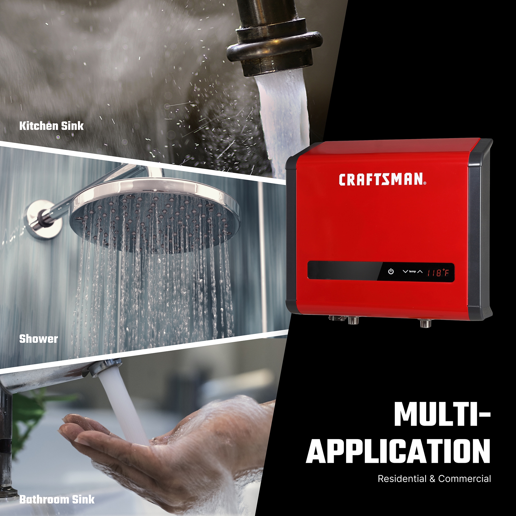 CRAFTSMAN 18kw Pro-plus Multi Application Electric Tankless Water Heater