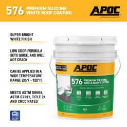 APOC 576 4.75-gallon White Silicone Reflective Roof Coating