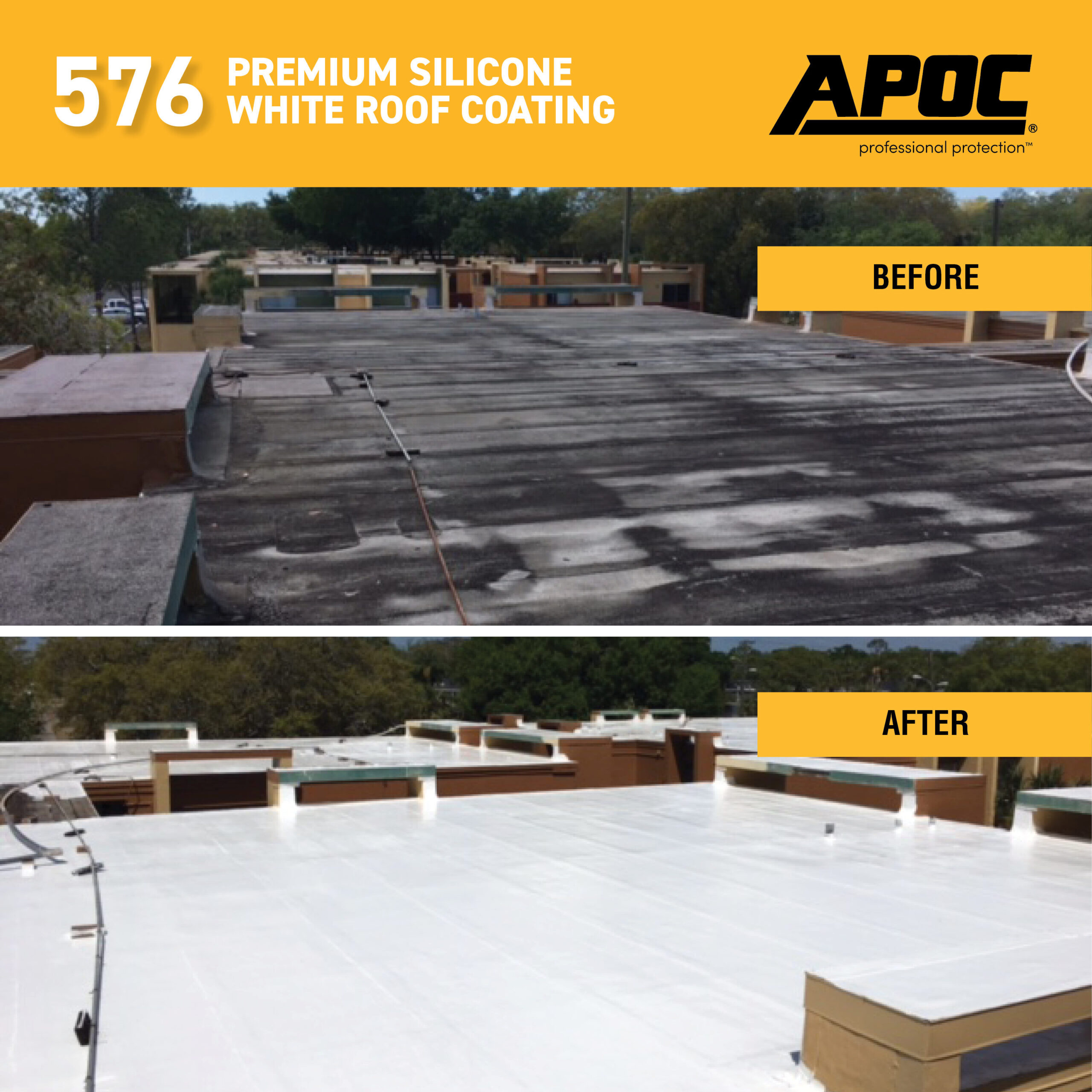 APOC 576 3.6-quart White Silicone Reflective Roof Coating
