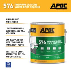 APOC 576 3.6-quart White Silicone Reflective Roof Coating