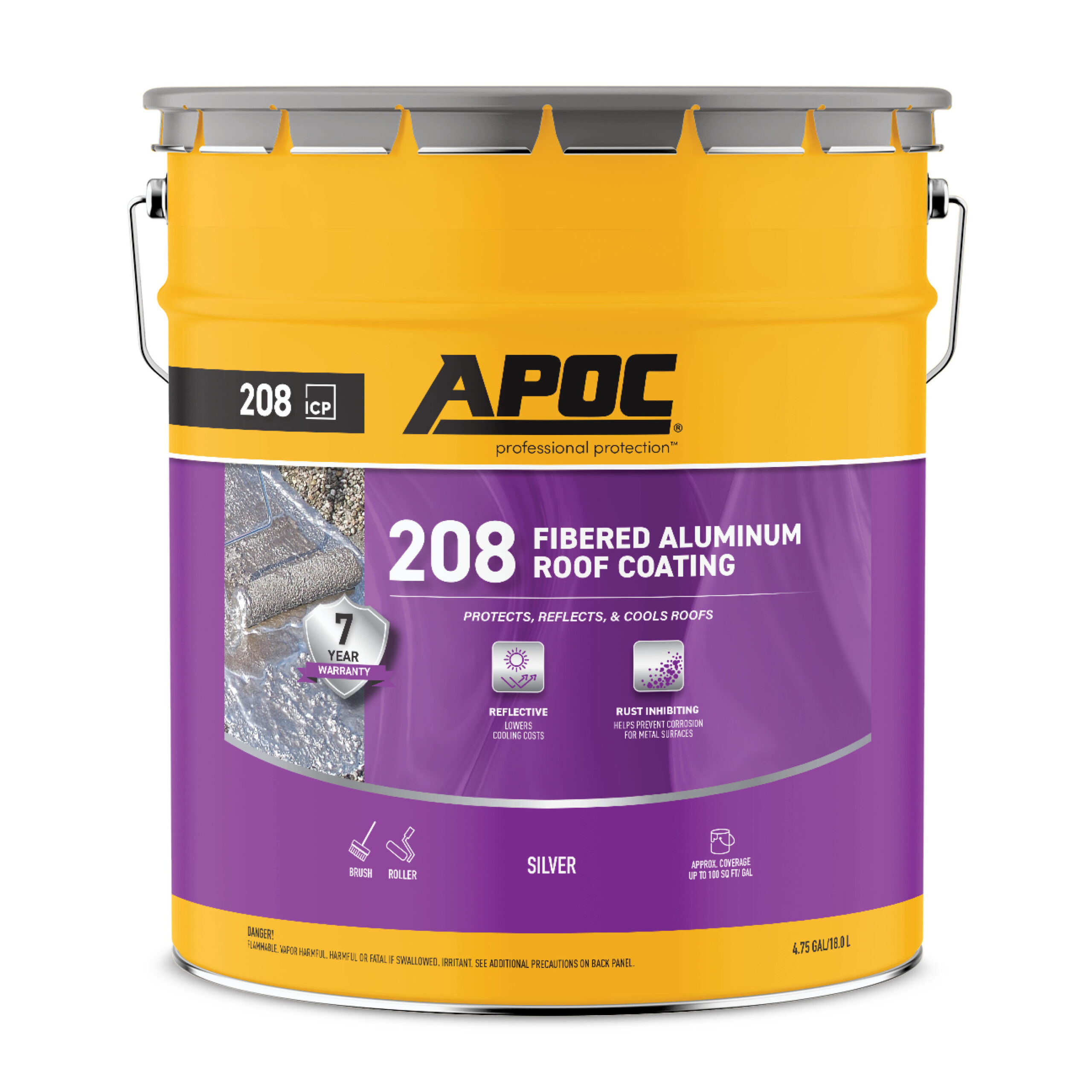 APOC 208 4.75-gallon Silver Aluminum Reflective Roof Coating