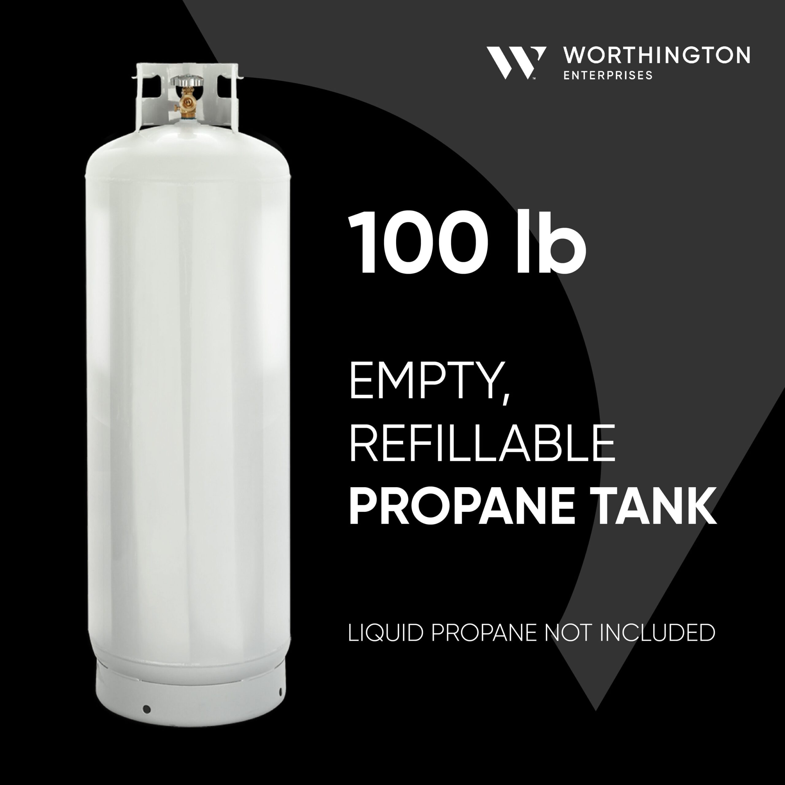 Worthington Pro Grade 100 lb Steel Empty Propane tank