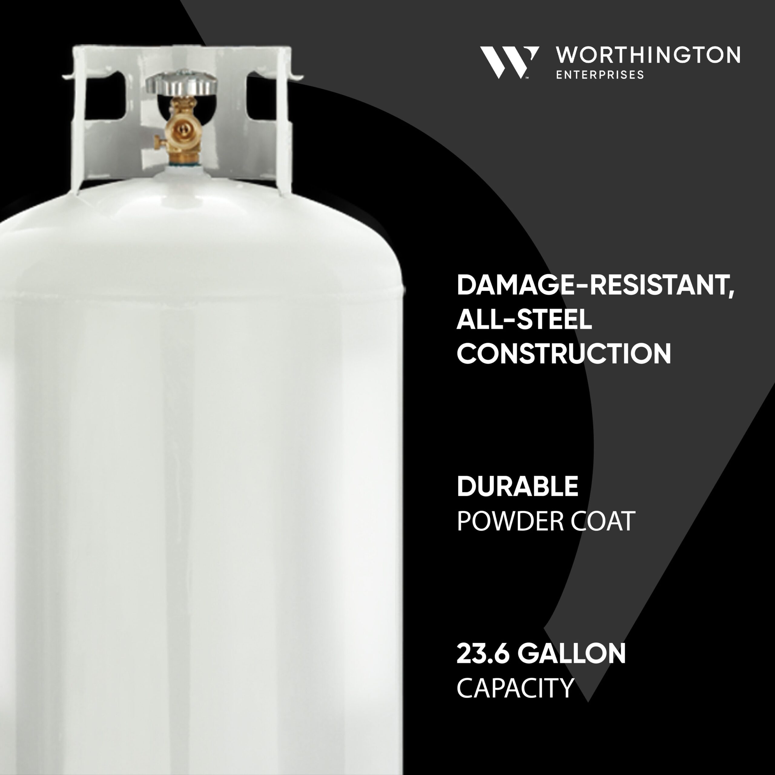 Worthington Pro Grade 100 lb Steel Empty Propane tank