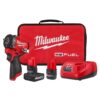 Milwaukee M12 FUEL 12V Li-Ion Brushless Cordless Stubby 3/8 in. Impact Wrench Kit w/(1) 5.0Ah & (1) 2.5 Ah High Output Batteries 2562-22