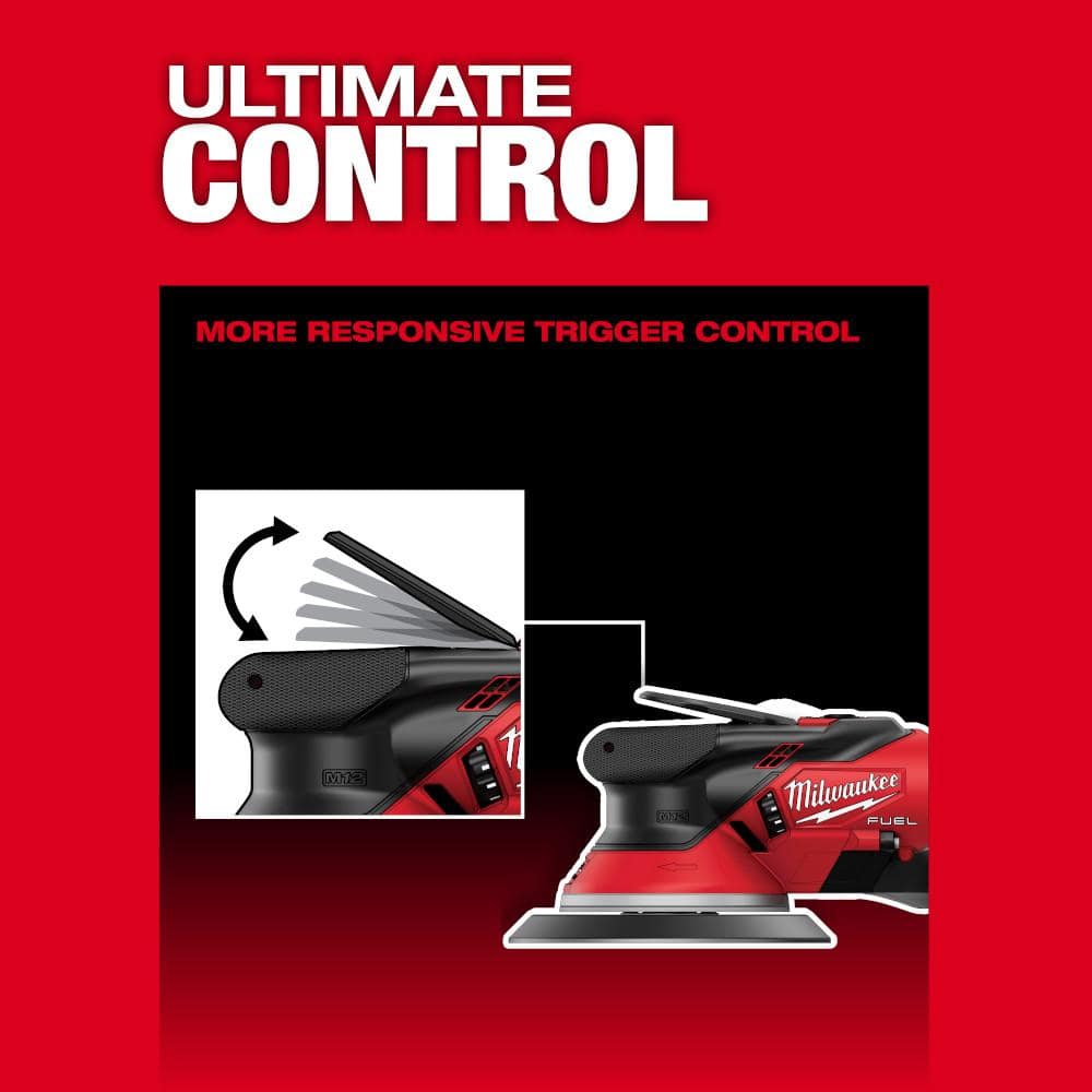 Milwaukee M12 FUEL 12V Lithium-Ion Brushless Cordless 6 in. Random Orbital Sander 3/32 in. (Tool-Only) 2584-20