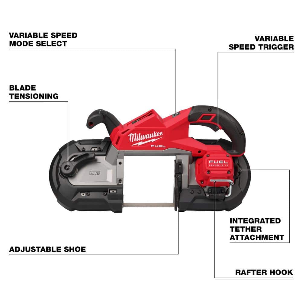 Milwaukee M18 FUEL 18V Lithium-Ion Brushless Cordless Deep Cut Band Saw (Tool-Only) 2929-20