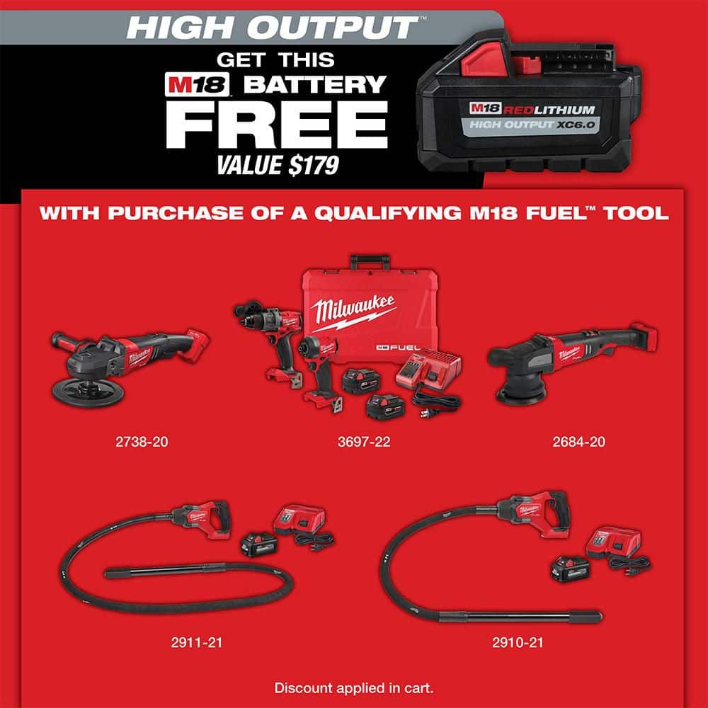 Milwaukee M18 FUEL18V Lithium-Ion Brushless Cordless 15MM DA Polisher (Tool-Only) 2684-20