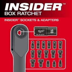 Milwaukee M12 FUEL INSIDER 12V Lithium-Ion Brushless Cordless 1/4 in. - 3/8 in. Extended Reach Box Ratchet (Tool-Only) 3050-20