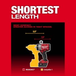 Milwaukee M18 FUEL 18V Lithium-Ion Brushless Cordless High Torque 1/2 in. Impact Wrench w/ Pin Detent (Tool-Only) 2966-20