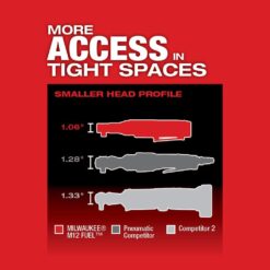 Milwaukee M12 FUEL 12V Lithium-Ion Brushless Cordless 3/8 in. Ratchet Kit with (2) 2.0Ah Batteries, Charger & Tool Bag 2557-22