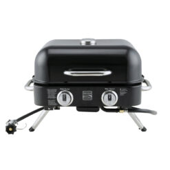 Kenmore 2-Burner Portable Tabletop Retro Gas Grill, Black