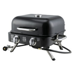 Kenmore 2-Burner Portable Tabletop Retro Gas Grill, Black