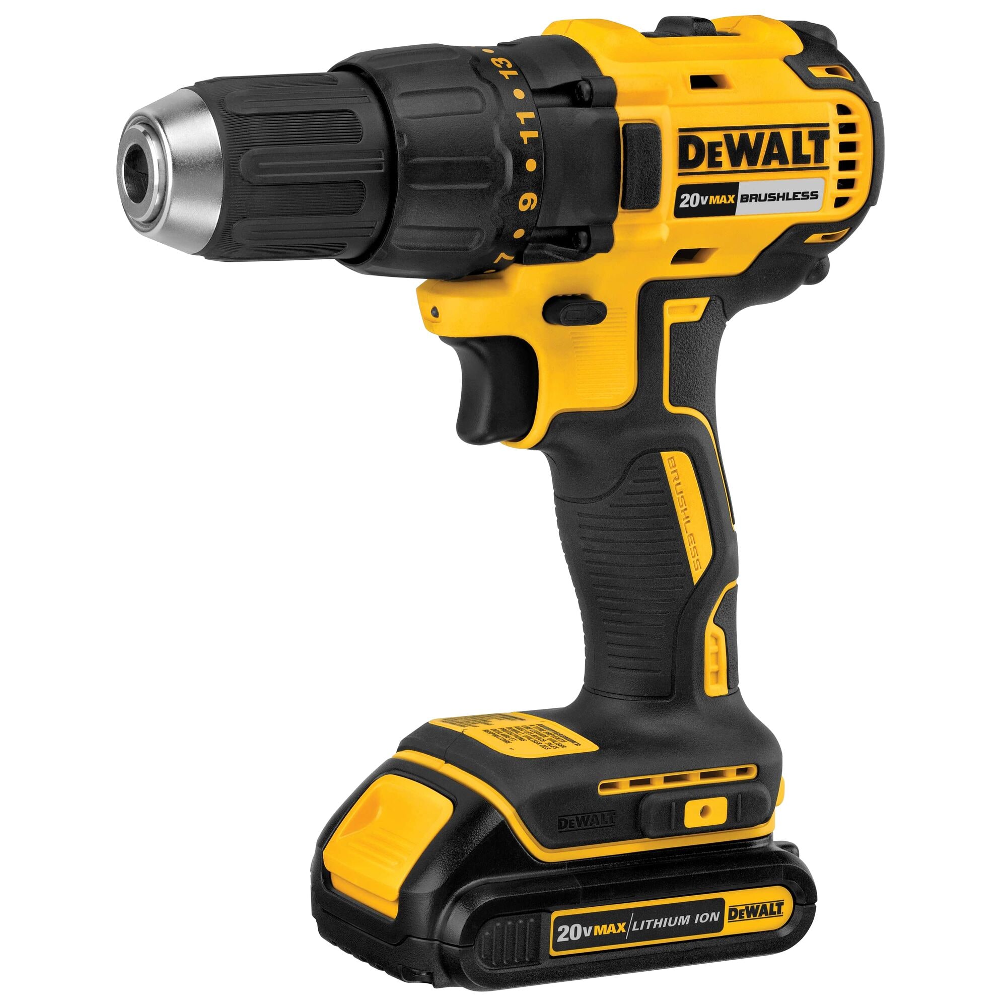 DEWALT 20-volt Max 1/2-in Brushless Cordless Drill 2 -Batteries Included (Soft Bag Included)