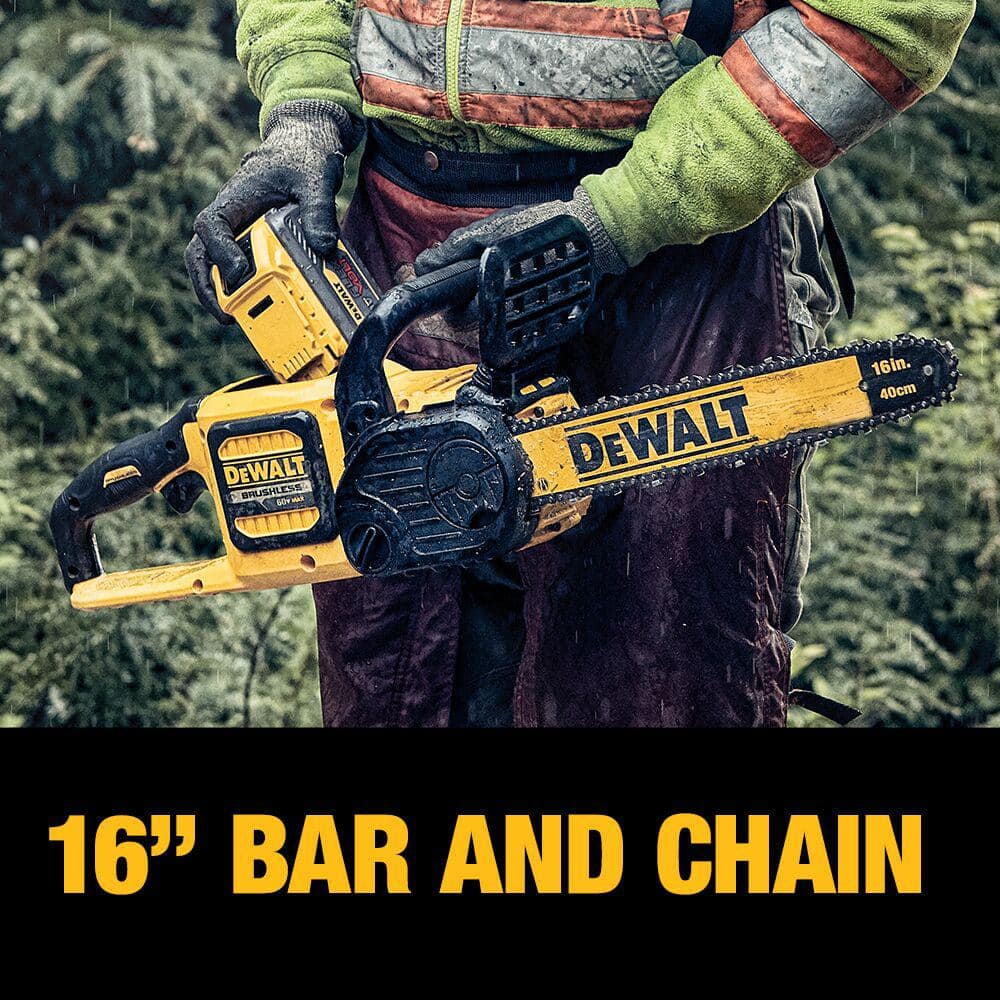 DEWALT FLEXVOLT 60V MAX 16in. Brushless Cordless Battery Powered Chainsaw (Tool Only) DCCS670B