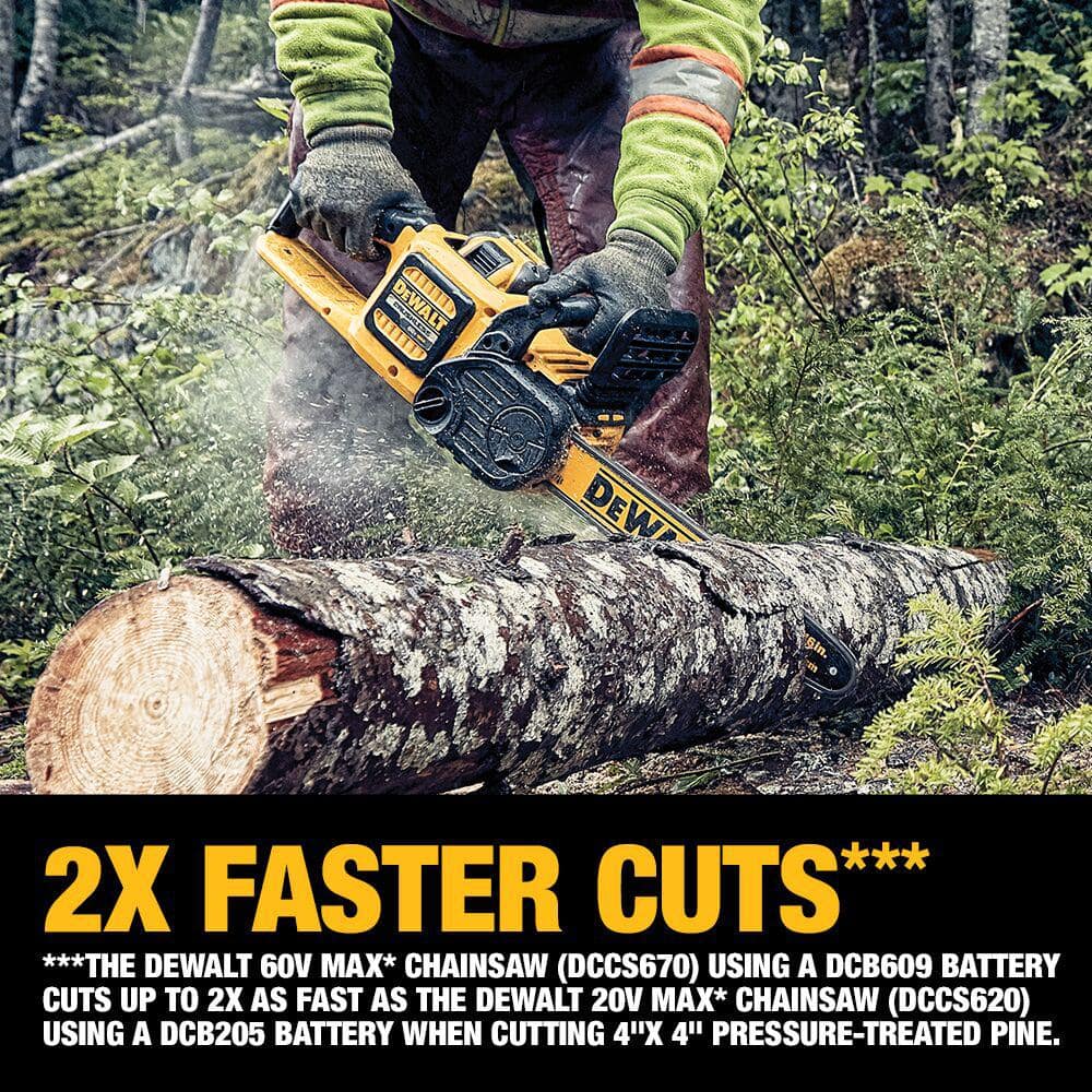 DEWALT FLEXVOLT 60V MAX 16in. Brushless Cordless Battery Powered Chainsaw (Tool Only) DCCS670B