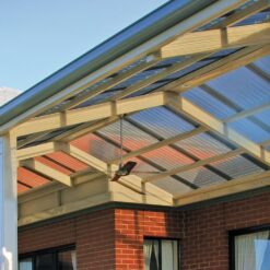 SUNSKY 3-Feet x 6-Feet Corrugated Clear Polycarbonate plastic Roof Panel 5 -Pack