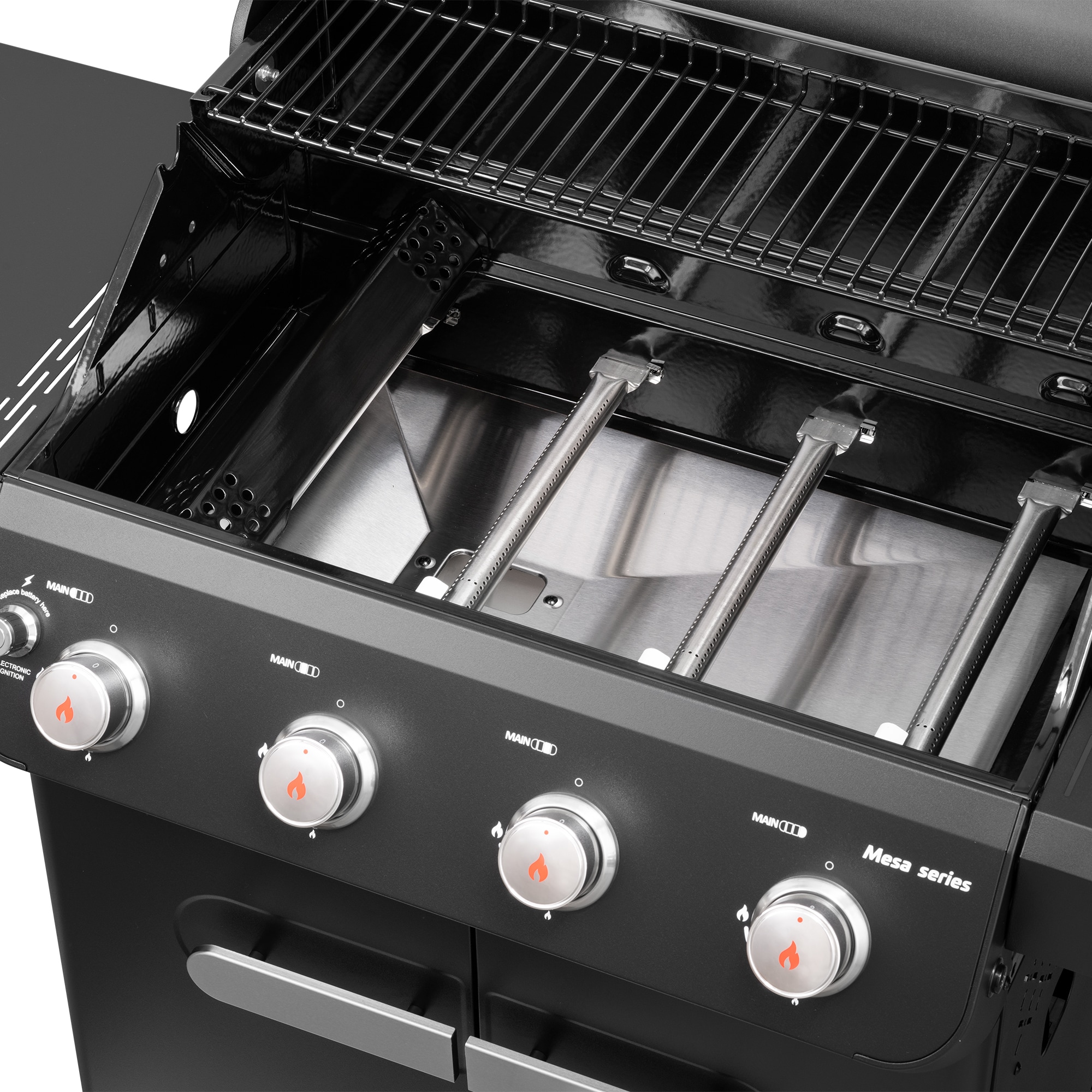 Monument Mesa 425 Black 4 -Burner Liquid Propane Gas Grill 1 -Side Burner