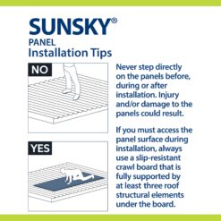 SUNSKY 3-Feet x 6-Feet Corrugated White Polycarbonate plastic Roof Panel 5 -Pack