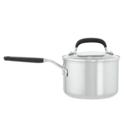 KitchenAid Brushed Stainless Steel Cookware Pots and Pans Set, 10 Piece