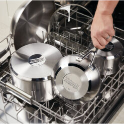 KitchenAid Brushed Stainless Steel Cookware Pots and Pans Set, 10 Piece
