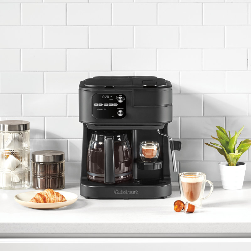 Cuisinart Coffee Center Barista Bar 4-in-1 Coffeemaker, Single-Serve Coffee, Espresso & Nespresso Capsule Compatible, 12-Cup Carafe